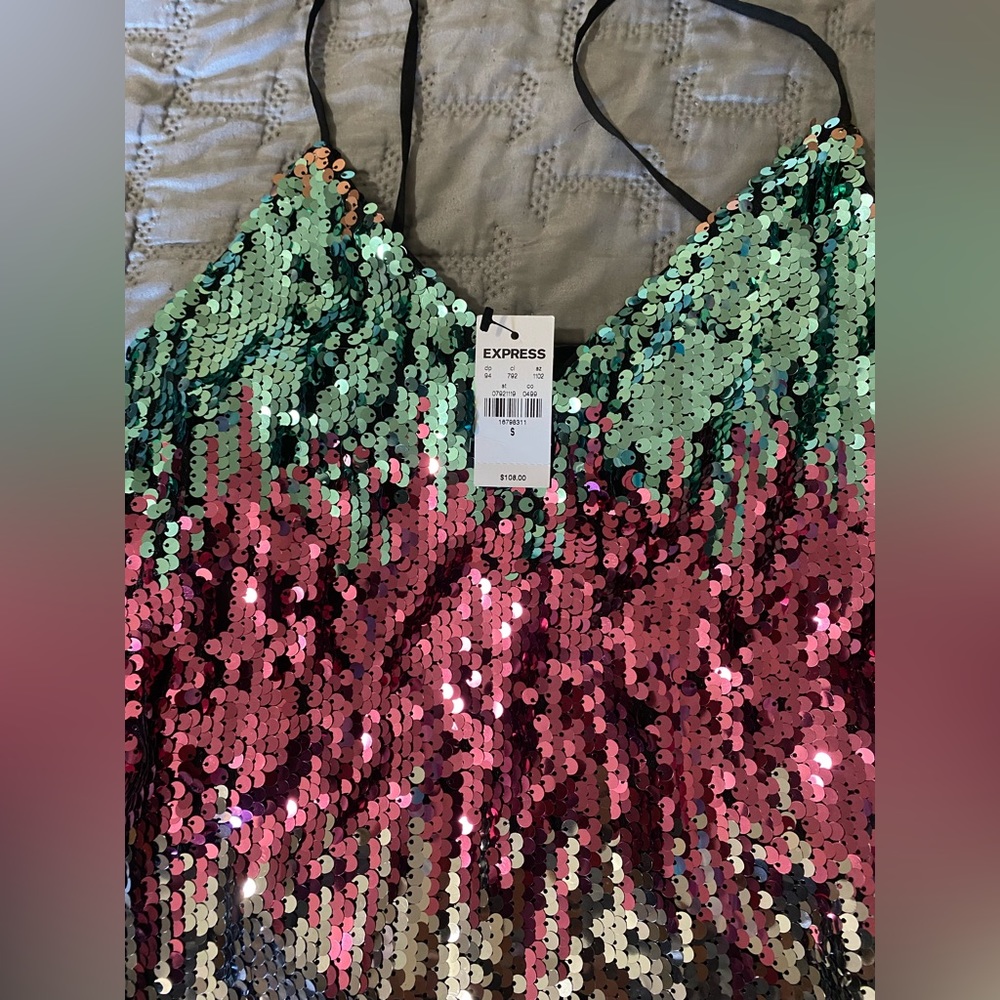Express sequence dress size small.